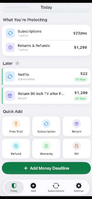 MoneyShield screenshot 1